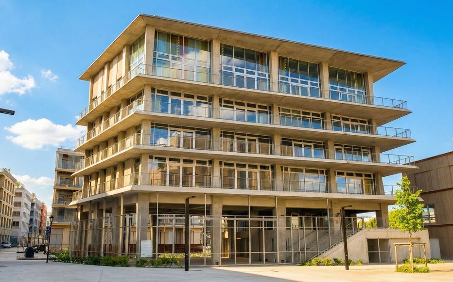 La Maison Fleuve, centre d'art du CNEAI dans l'écoquartier fluvial de L'Île-Saint-Denis